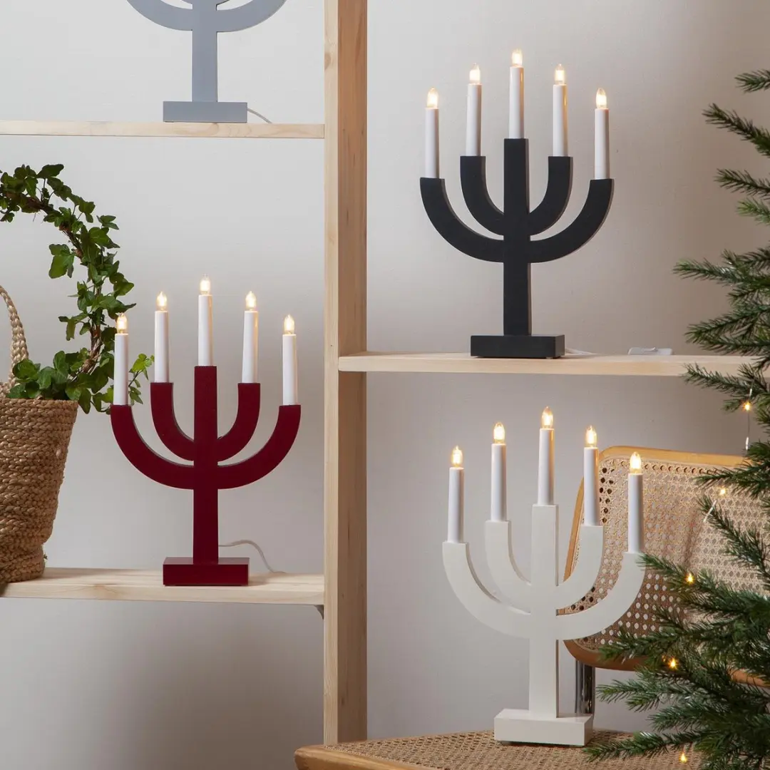 Star Trading Selma Donkergrijze Kandelaar 5-Lichts - 15W