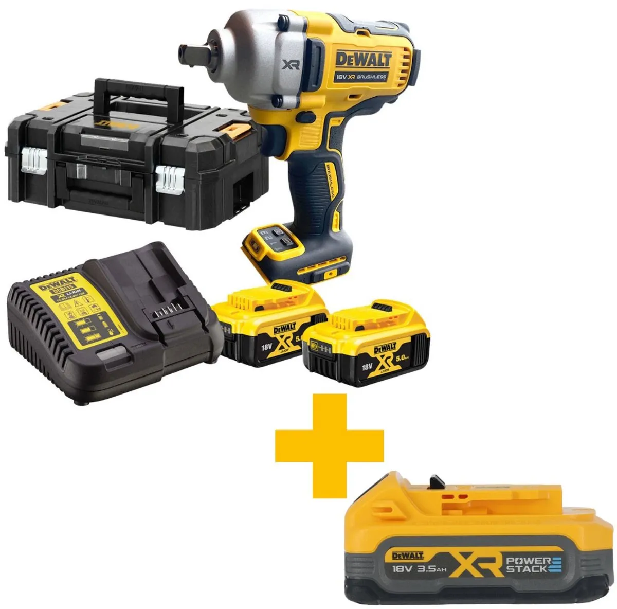 DeWalt DCF892P2T Accu Slagmoersleutel 18V XR - 12 Stuks