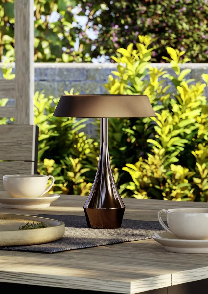 Eglo Turcio Oplaadbare Tafellamp 20cm - Donker Brons - Instelbaar wit licht - afbeelding 6 van 6