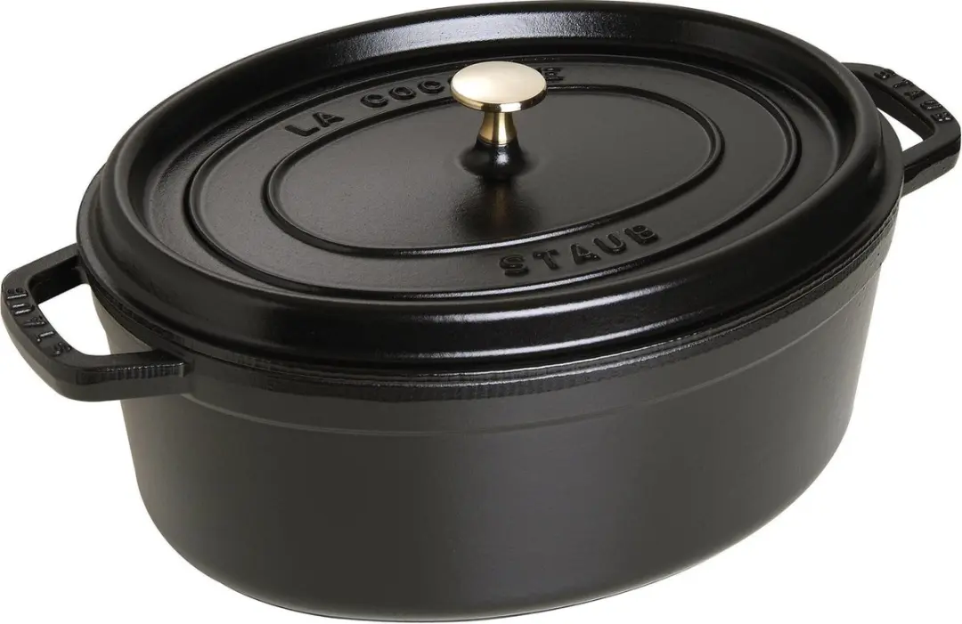 Staub Braadpan Ovaal Zwart