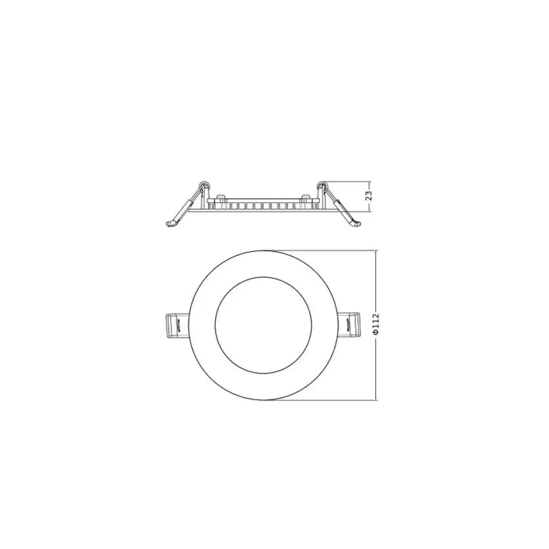 LEDVANCE Downlight Slim Alu 9.5W 900lm 90° - IP44 - DALI dimbaar - Wit