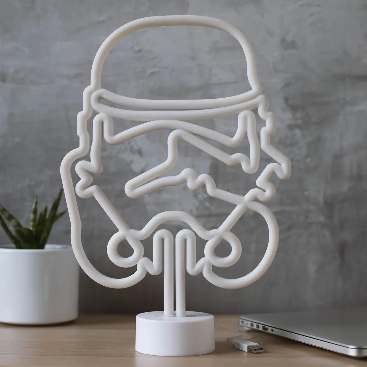 Star Wars Stormtrooper Neonlamp - USB Wit - afbeelding 4 van 6