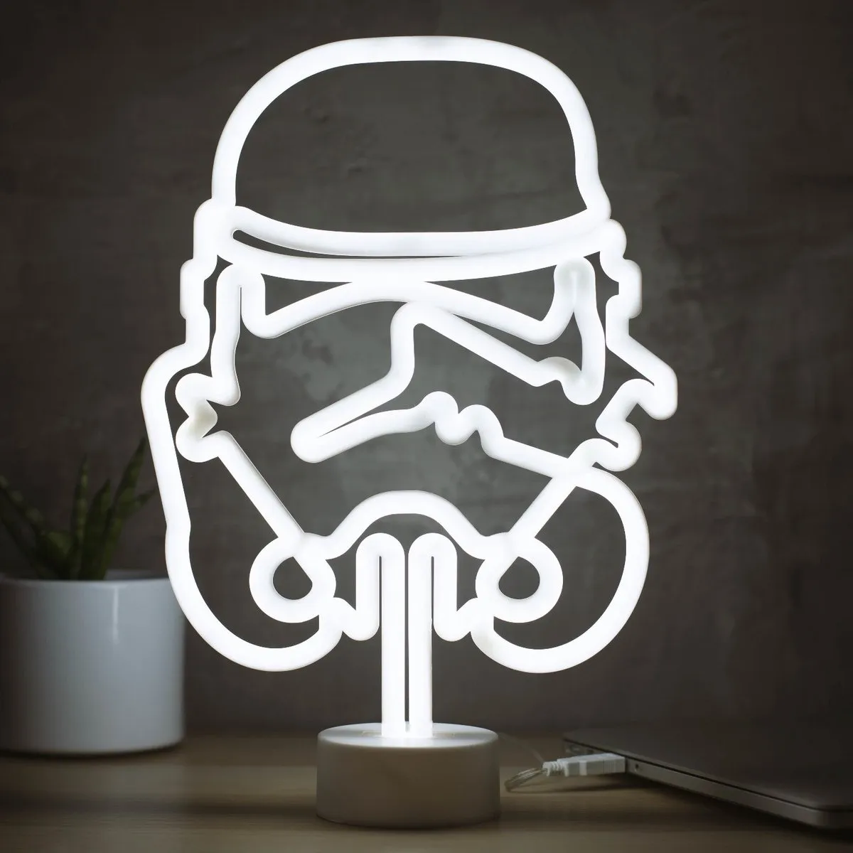 Star Wars Stormtrooper Neonlamp - USB Wit - afbeelding 5 van 6