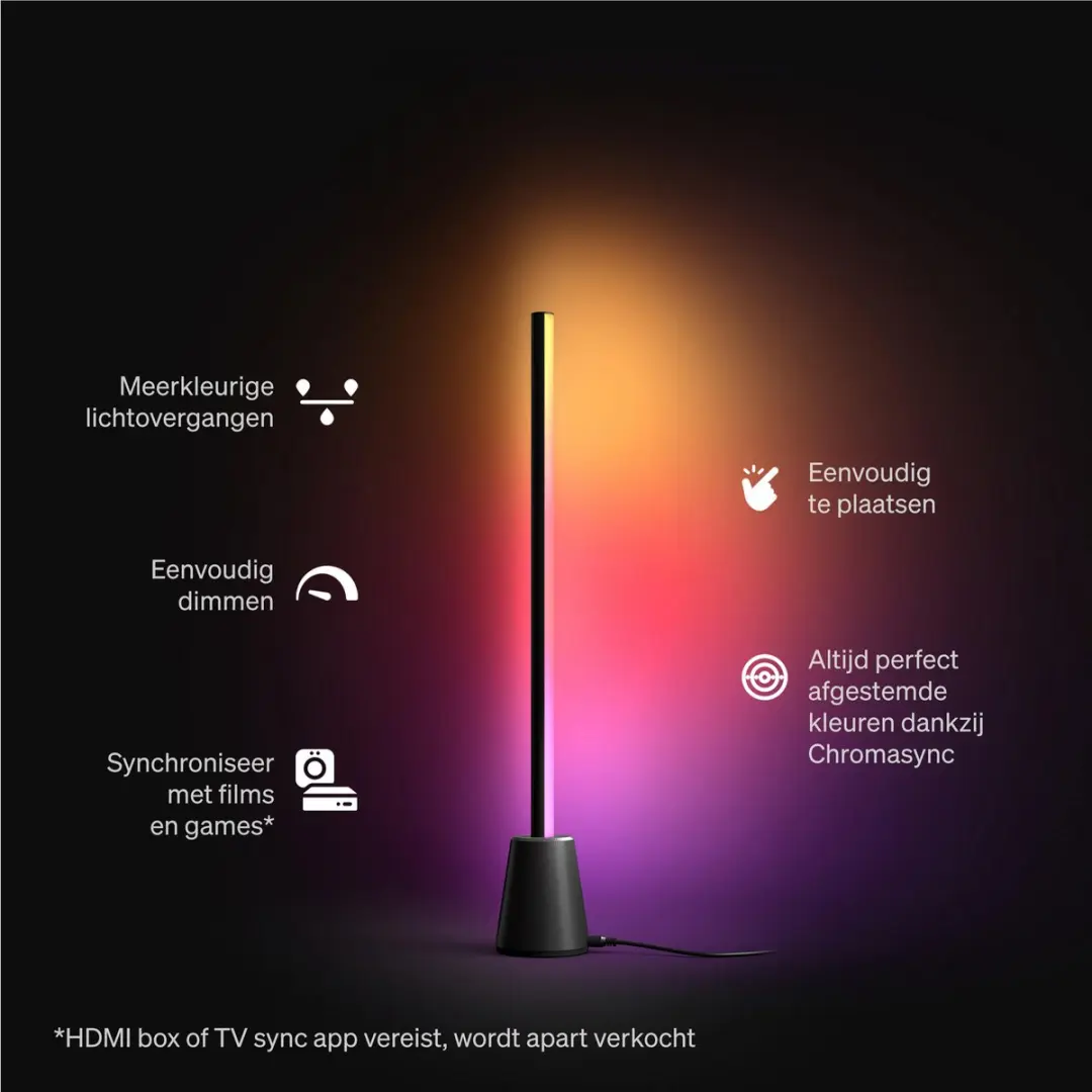 Philips Hue Play LED Tafellamp - 5,8W RGBW - Zwart