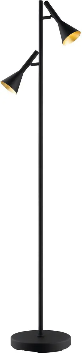 Eglo Cortaderas Vloerlamp GU10 - 144,5cm - Zwart/Goud - Dimbaar