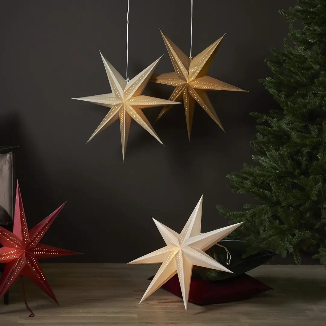Star Trading Point Grote Papieren Ster Beige Ø60cm