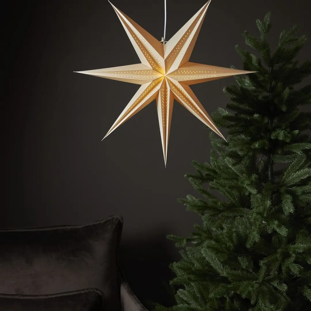Star Trading Point Grote Papieren Ster Beige Ø60cm