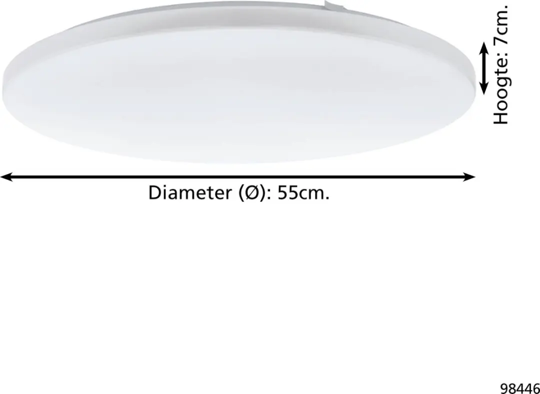 Eglo Frania Wand-/Plafondlamp 49,5W - Ø55cm - Wit