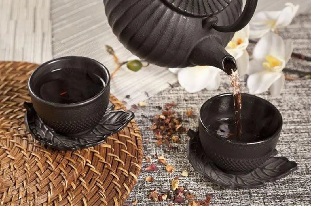 Cosy&Trendy Theeset B-128249 - 2 Koppen & Schotels - 150ml - Zwart