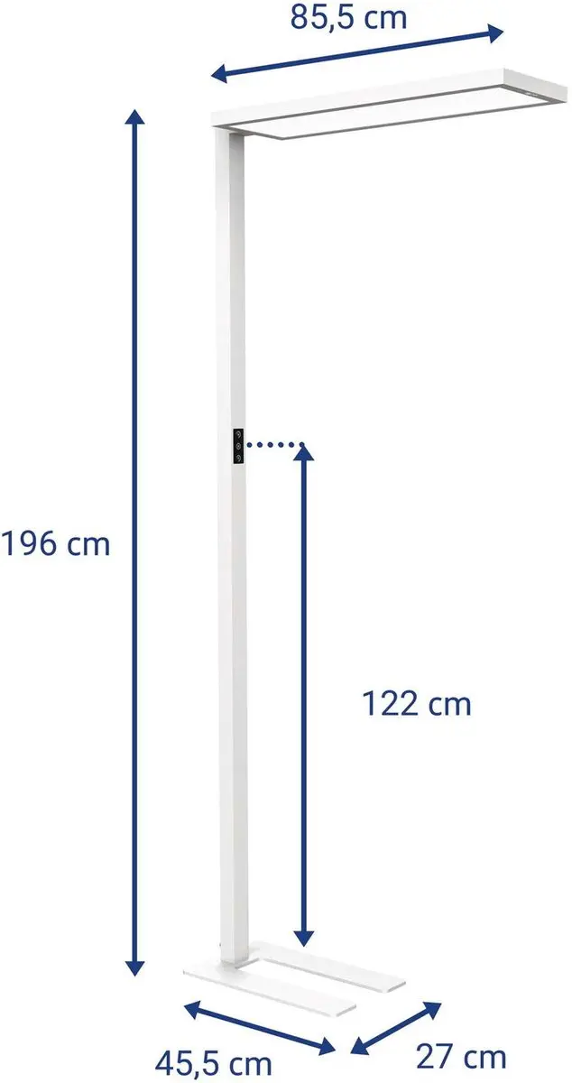 MAULsenja LED Vloerlamp 2x69W - Wit - 196cm