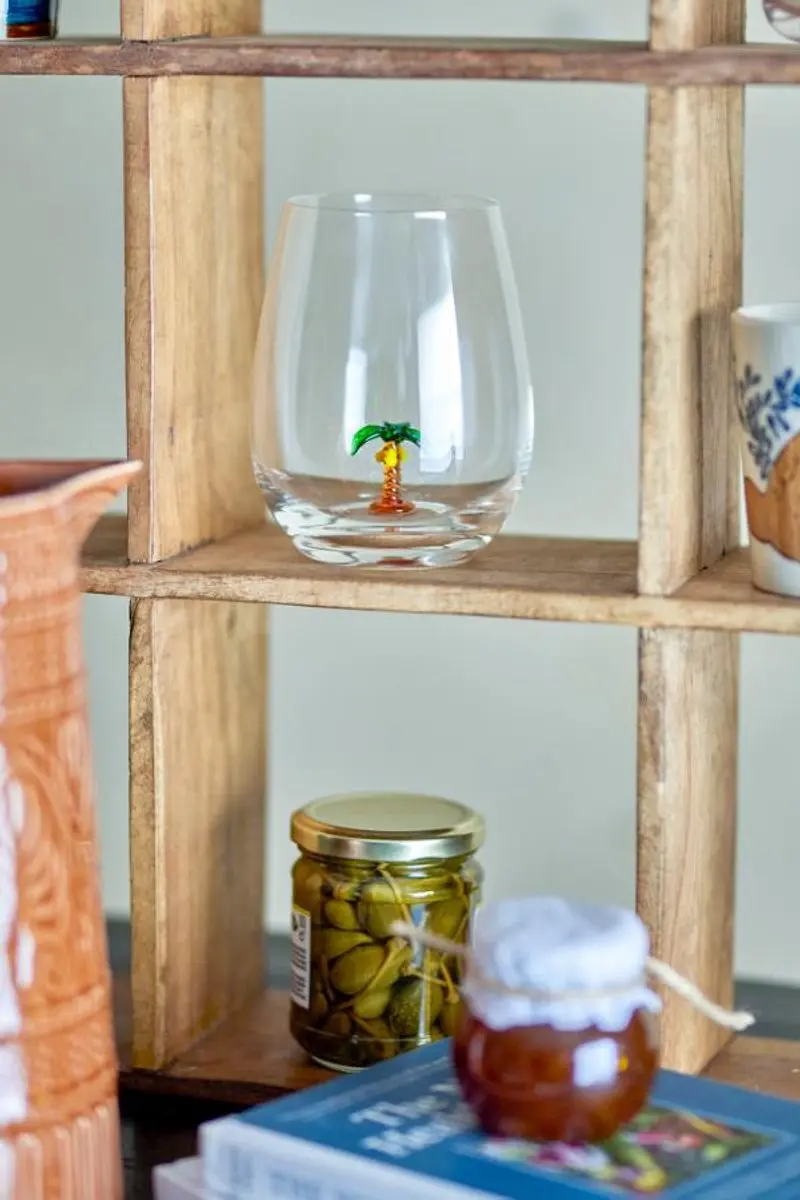 Bloomingville Misa Drinkglas Palmboom - 560ml - Transparant