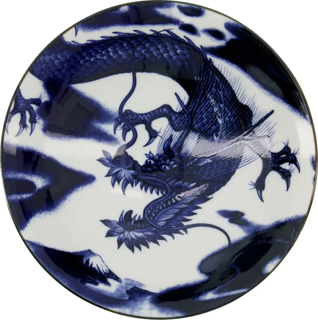 Tokyo Design Studio Japonism Dragon Menbachi Kom 1600ml - Blauw