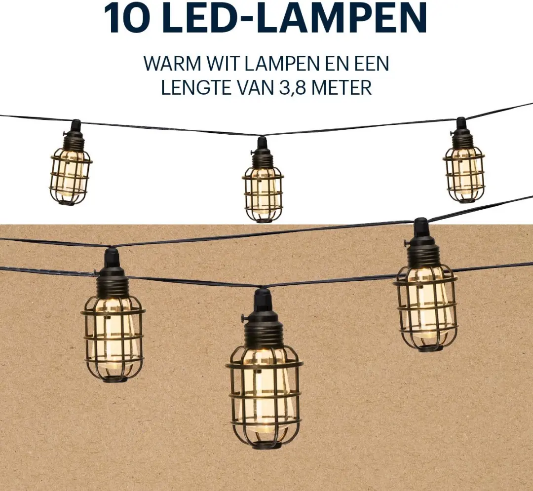 Grundig Solar Tuinverlichting 10 LED - Warm Wit - IP44