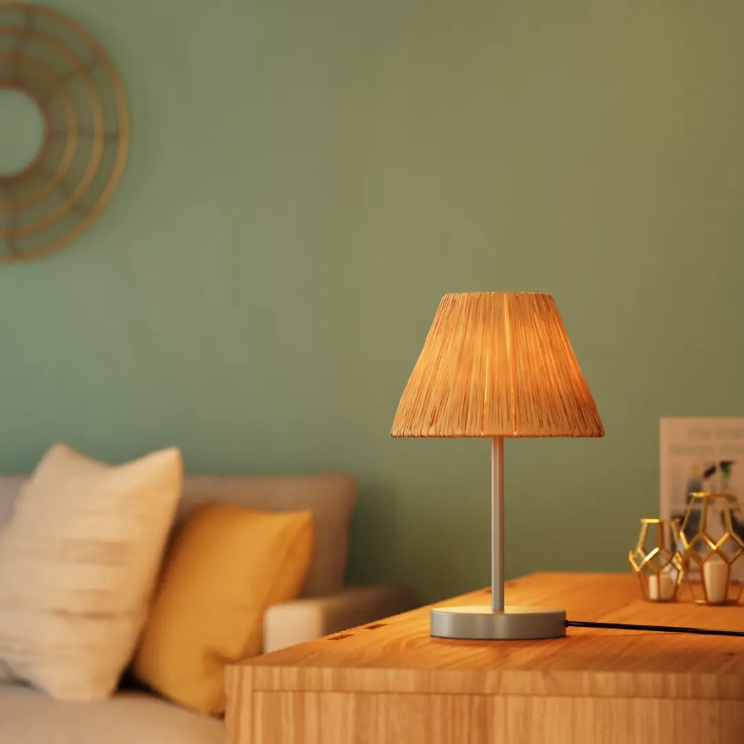 LEDVANCE Decor Raffia Tafellamp E27 - 200mm - Groenbruin