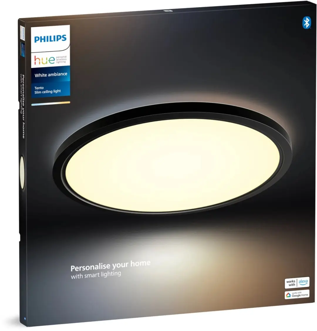 Philips Hue White Ambiance Tento Rond 54,2cm LED-Plafondpaneel - Zwart - afbeelding 3 van 4
