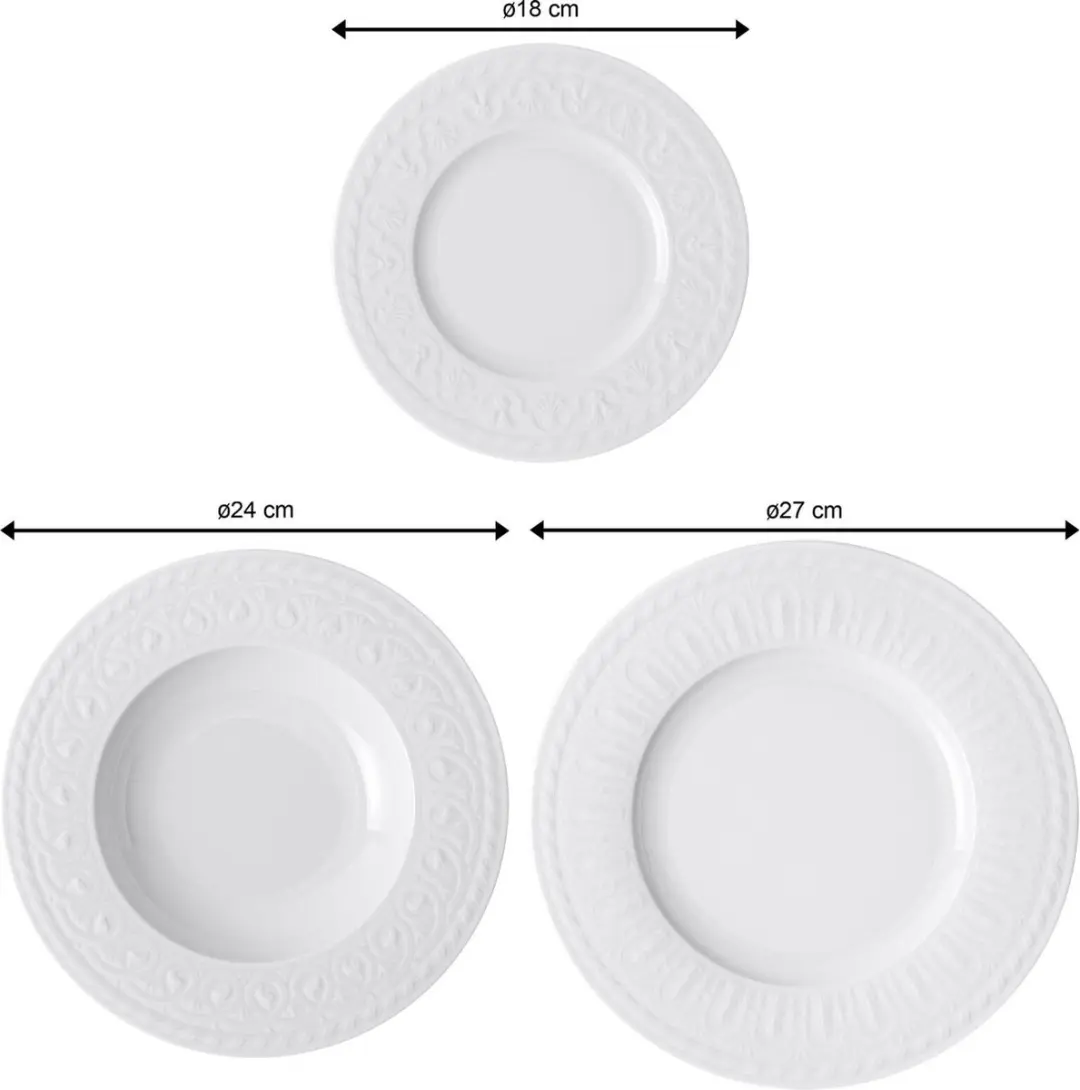 Villeroy & Boch Cellini Set van 18 - Teller-Set 6 Personen