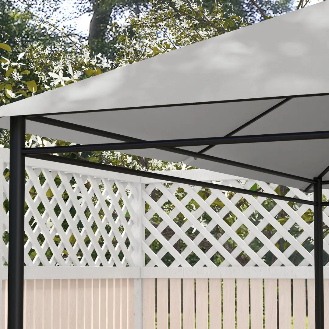 ECTEATOY Vervangend Dak Tuinpaviljoen 3x4m - 180 g/m² Polyester Anti-UV - Lichtgrijs
