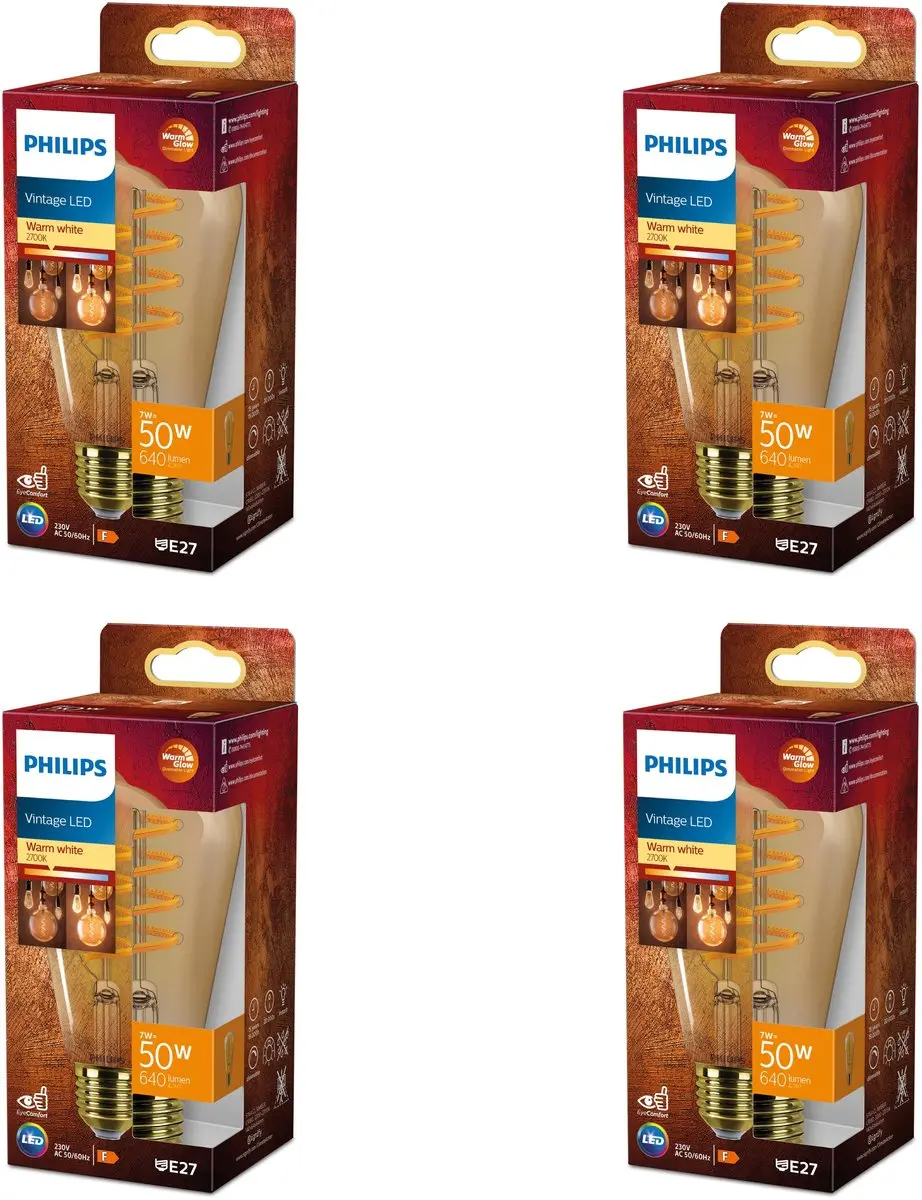 Philips LED WarmGlow E27 Filamentlamp