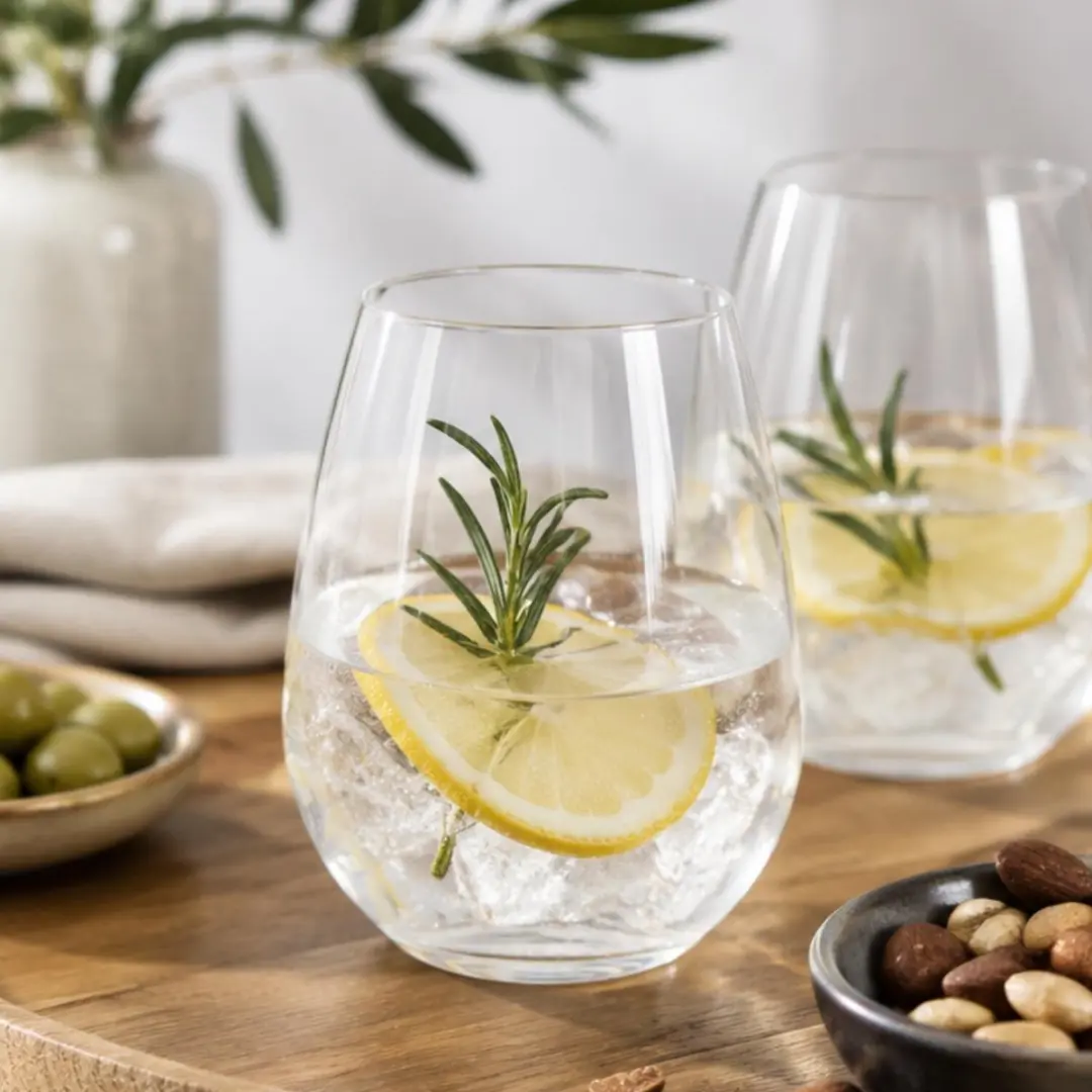 Excellent Houseware Drinkglazen Crystal 400ml - 4 Stuks