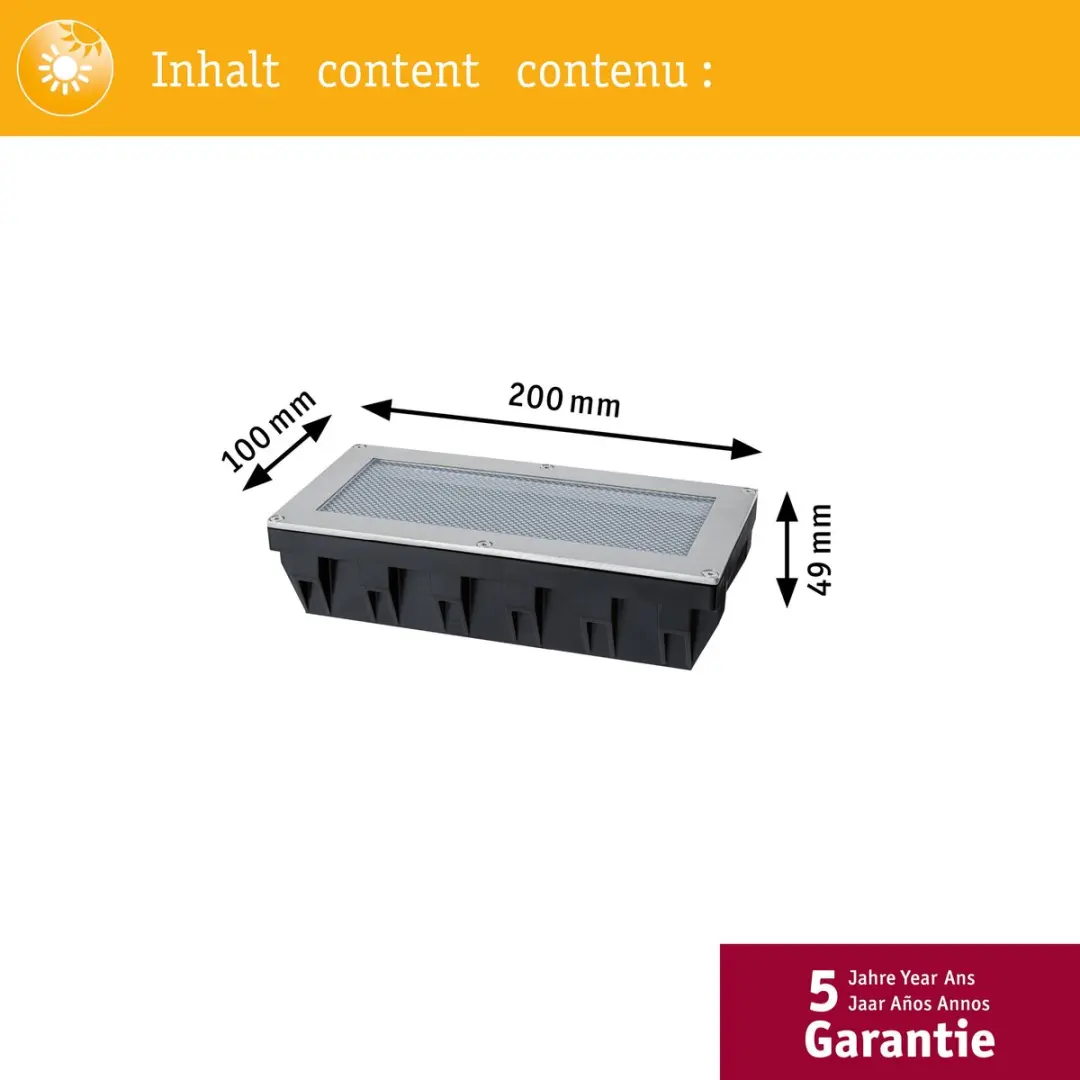 Paulmann Sorea Solar LED Grondinbouwlamp 3000K - 16lm