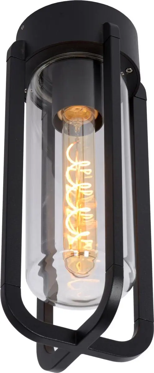 Lucide Garland Plafonnière Ø15,1cm - 1xE27 - IP44 - Zwart