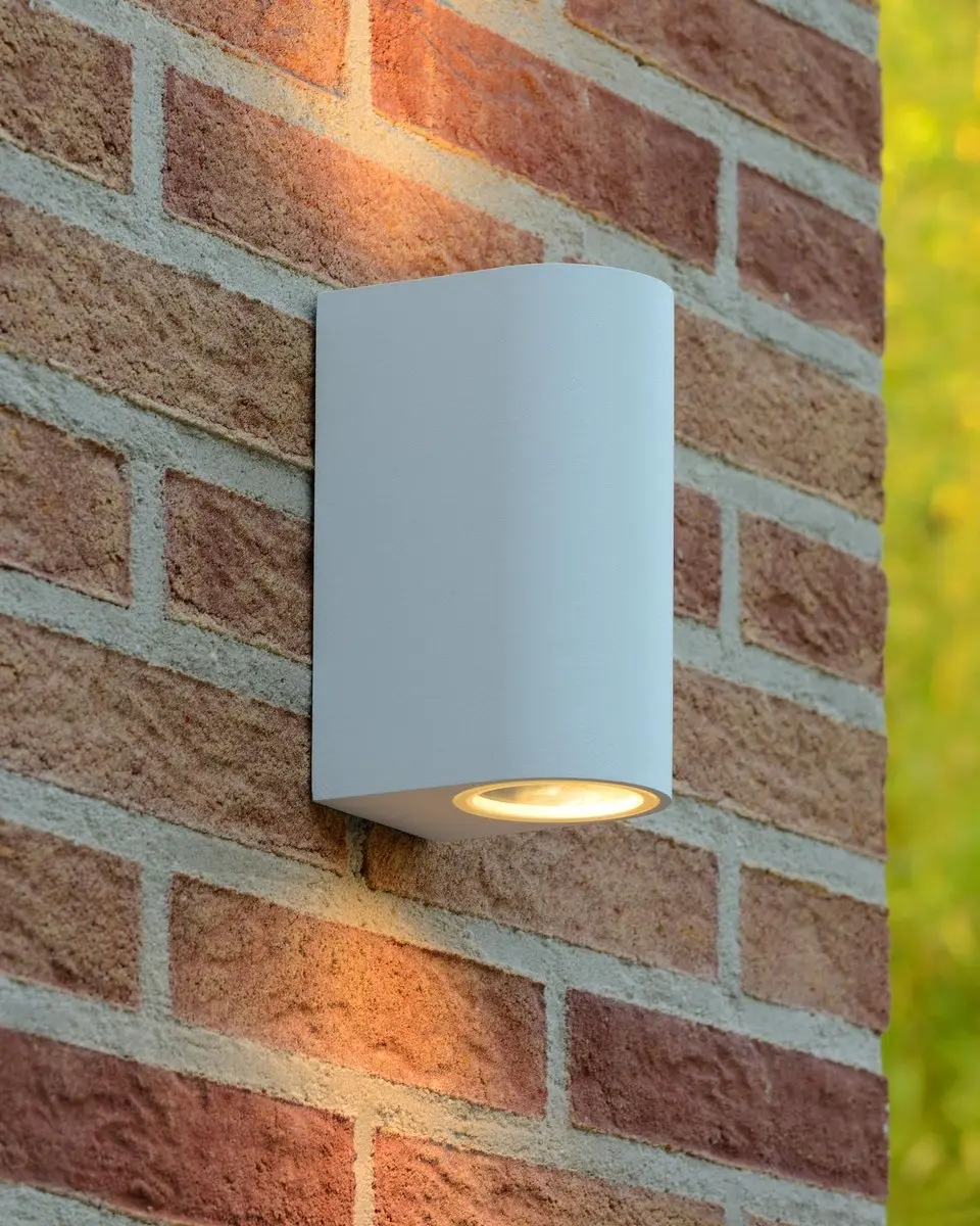 Lucide ZORA-LED Wandspot 2x5W 3000K - IP44 Wit