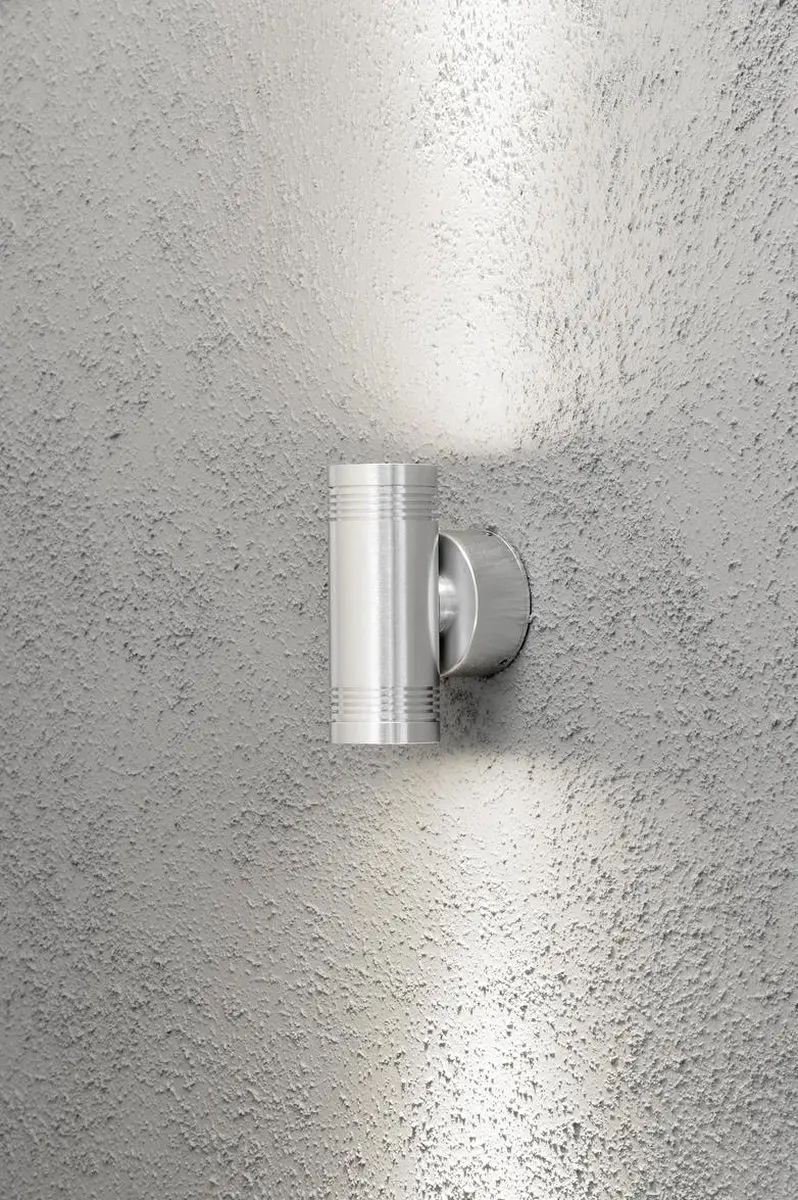 Konstsmide Monza LED Wandspot Twin 2x 1W - 3000K - Zilver - afbeelding 6 van 6