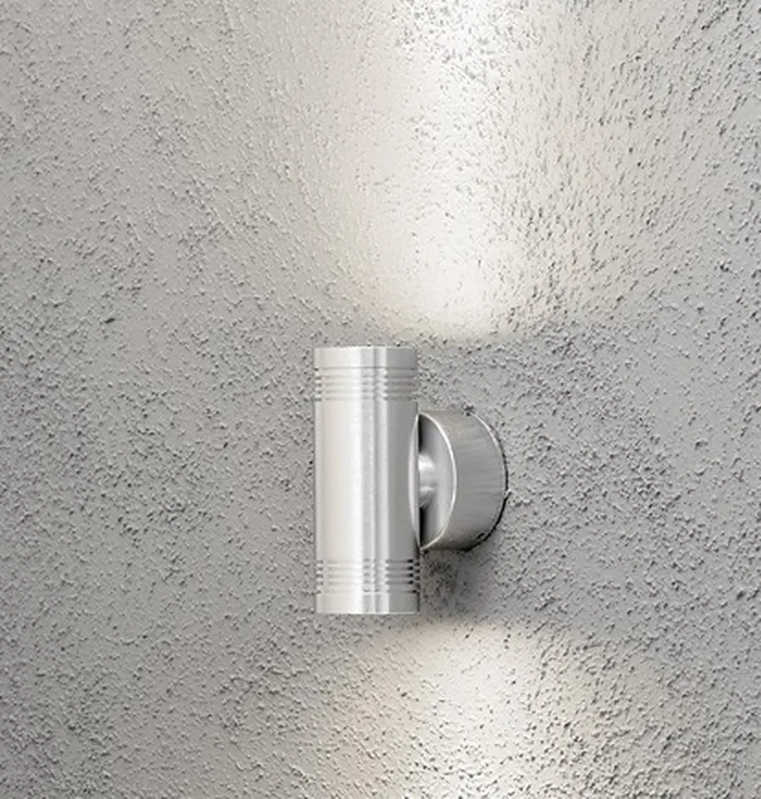 Konstsmide Monza LED Wandspot Twin 2x 1W - 3000K - Zilver - afbeelding 2 van 6