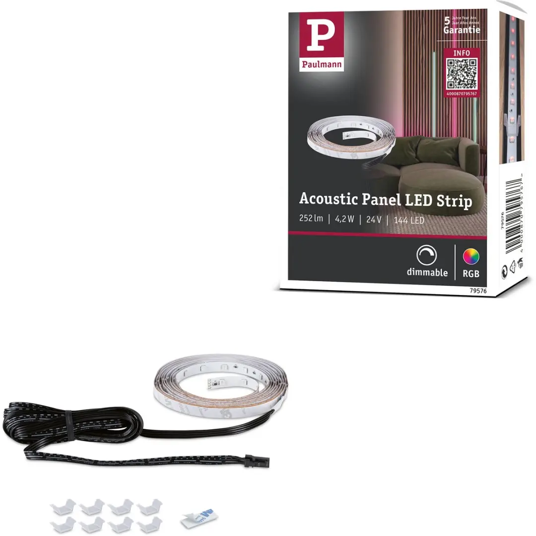 Paulmann LED Strip Akoestisch Paneel Uitbreiding 2,4m RGB