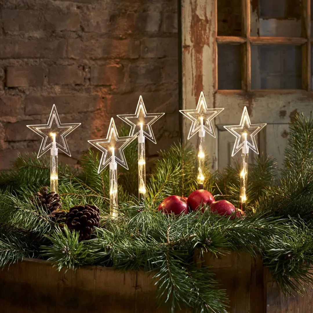 Star Trading Wandy Buitenverlichtingsketting - 5 LED Warm Wit - 140cm