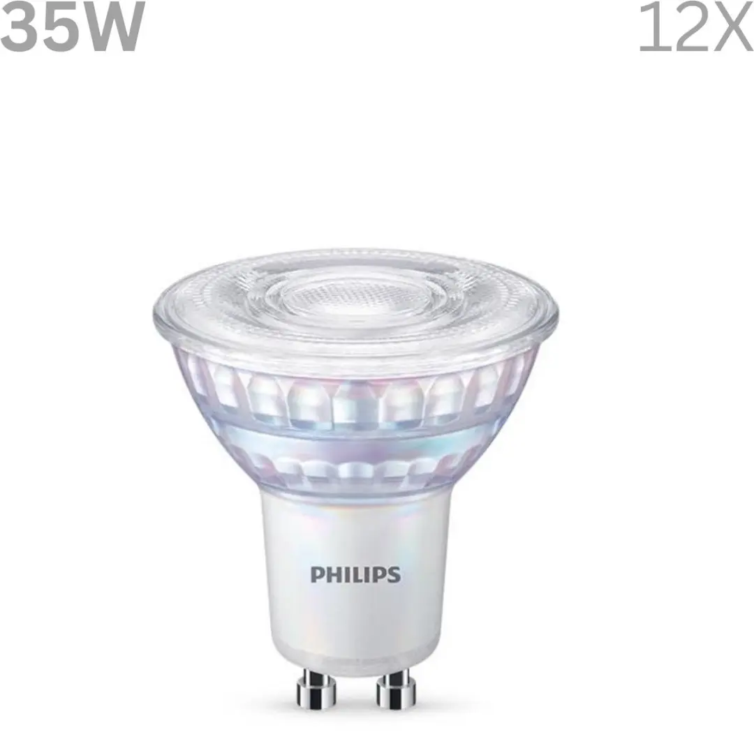 Philips GU10 LED Spotlamp 2.6W Warmwit - 12 Stuks