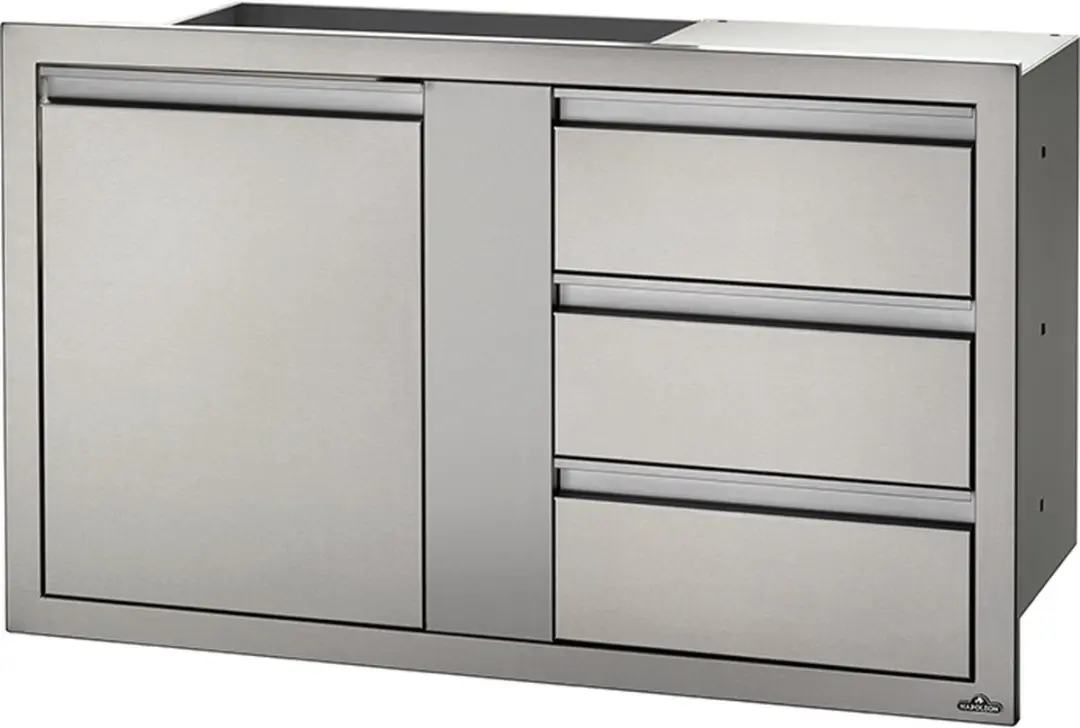 Napoleon Grills Inbouwdeur 115x71cm - 3 Lades