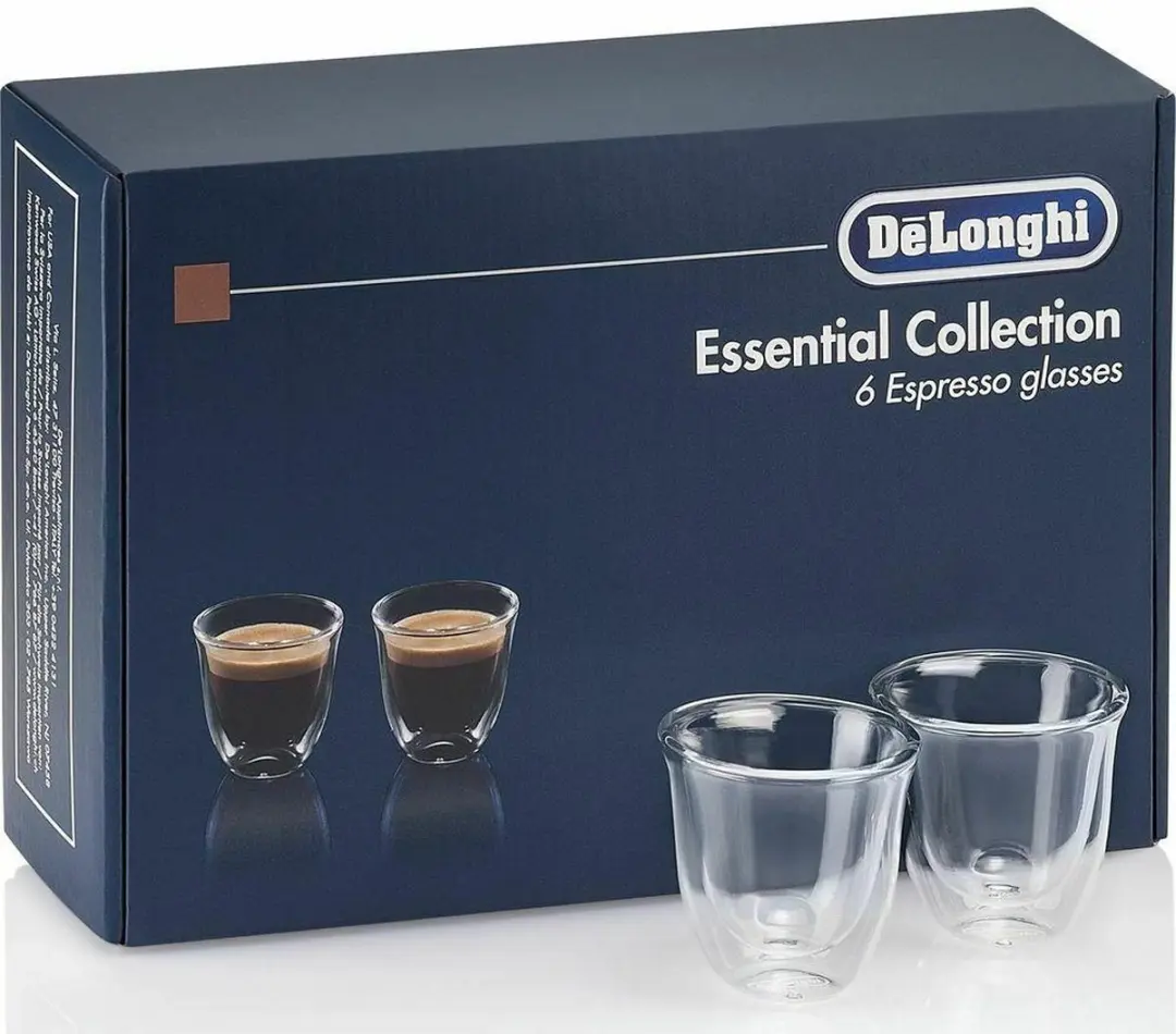 De'Longhi DLSC300 Espressoglaasjes - 6 Stuks 60ml Transparant