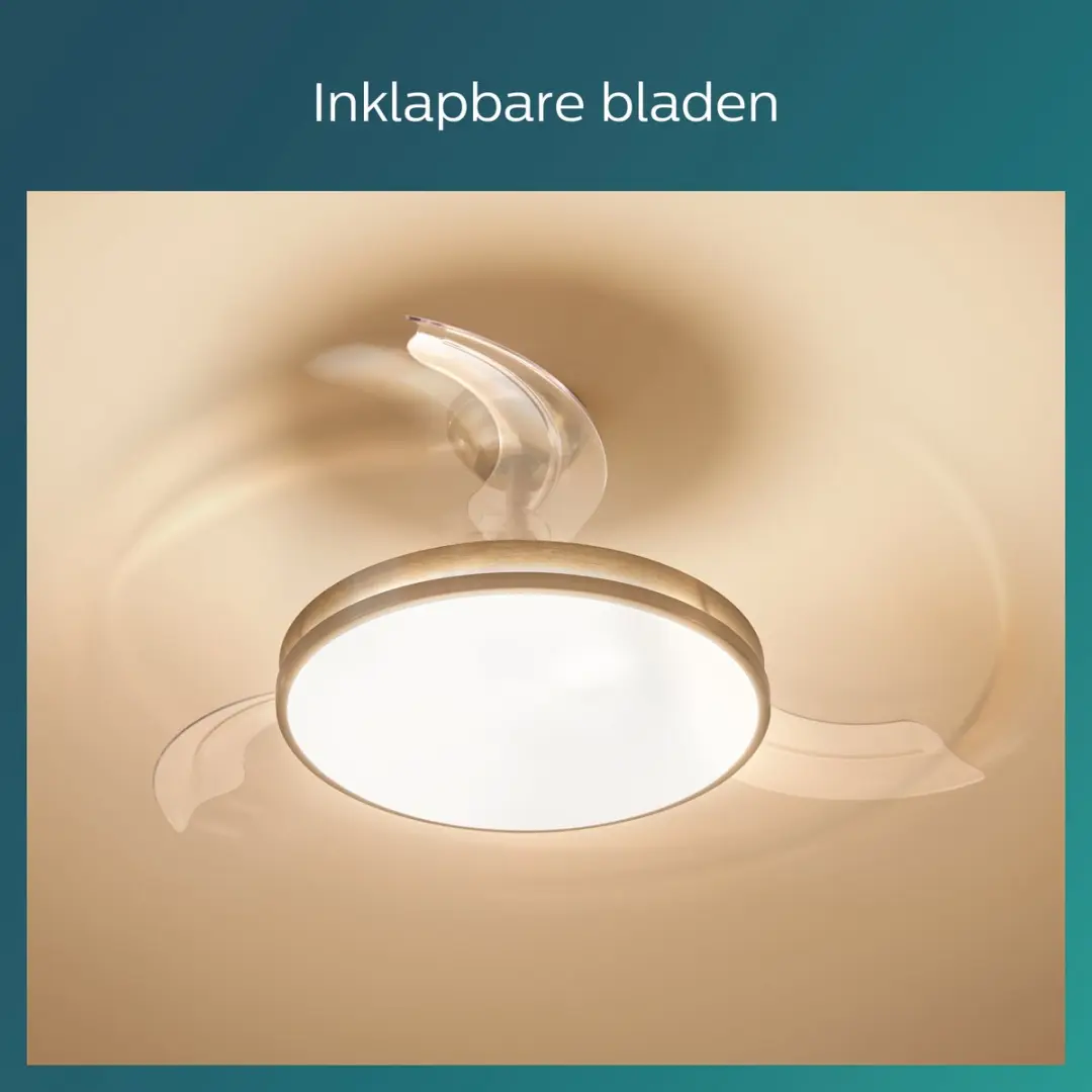Philips Atlas LED Plafondlamp met Ventilator 48,5cm - Nikkel - afbeelding 5 van 6