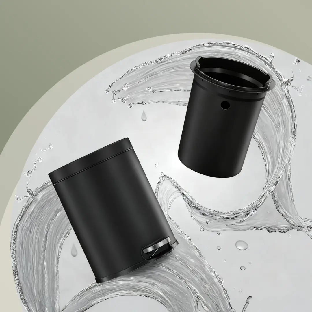 Songmics LTB016BZ02 Badkamerprullenbak 6L - Zwart