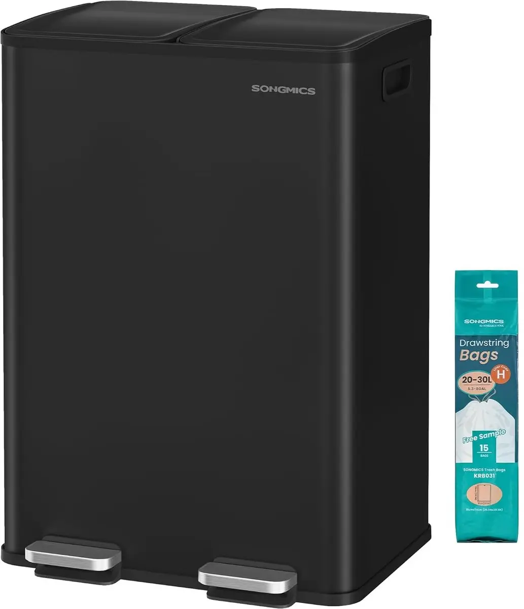 Songmics Pedaalemmer 2-vaks 60L
