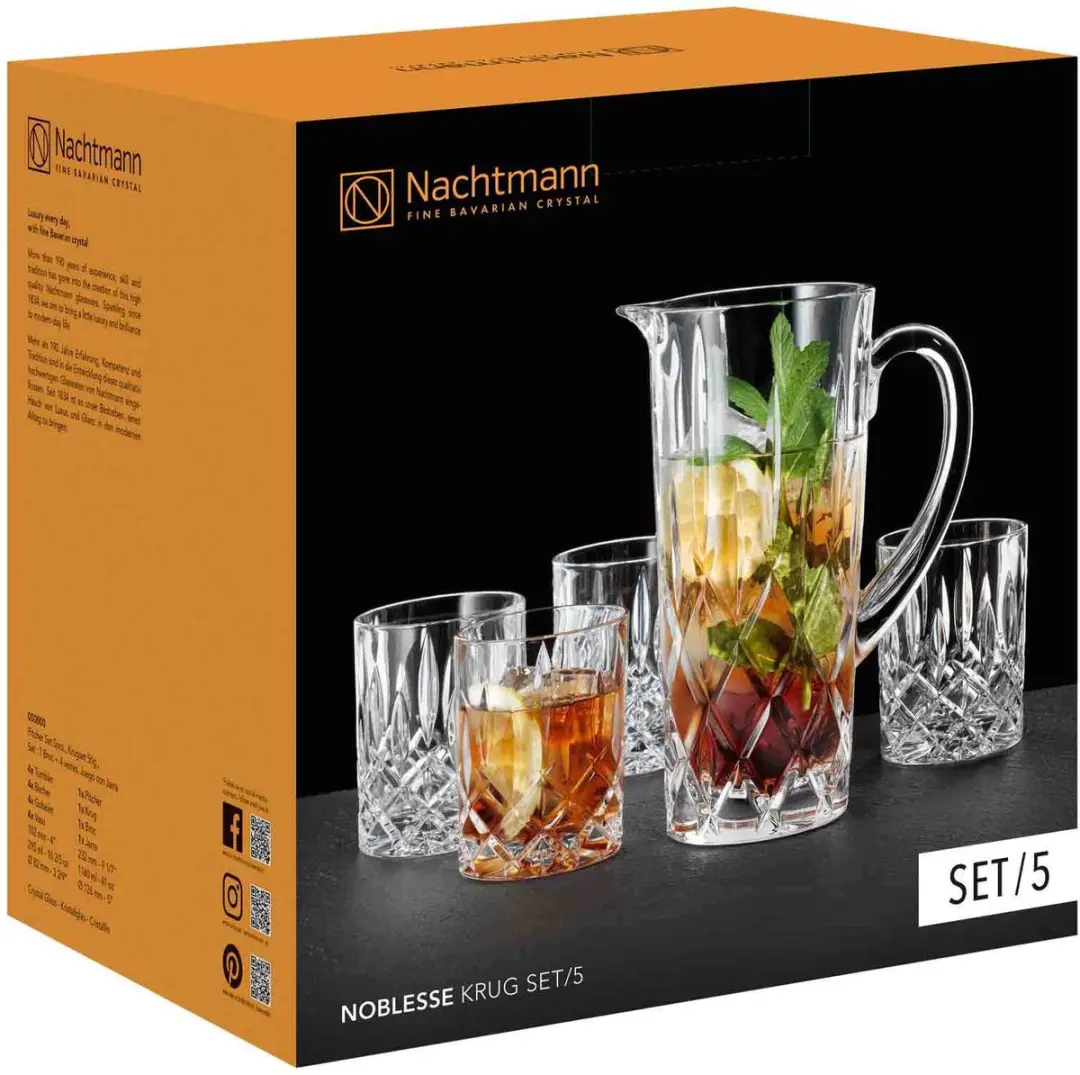 Nachtmann Noblesse Set van 5 - 5 Stuks - Transparant - afbeelding 6 van 6