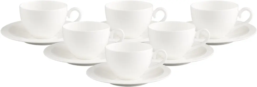 Villeroy & Boch White Pearl Koffietassen Set