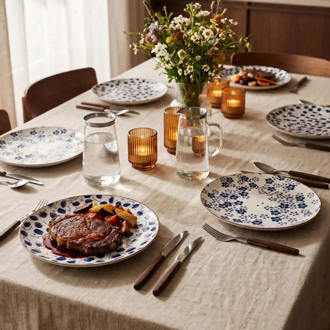 Cookinglife Dinerborden Fleuris Ø27cm - 6 Stuks
