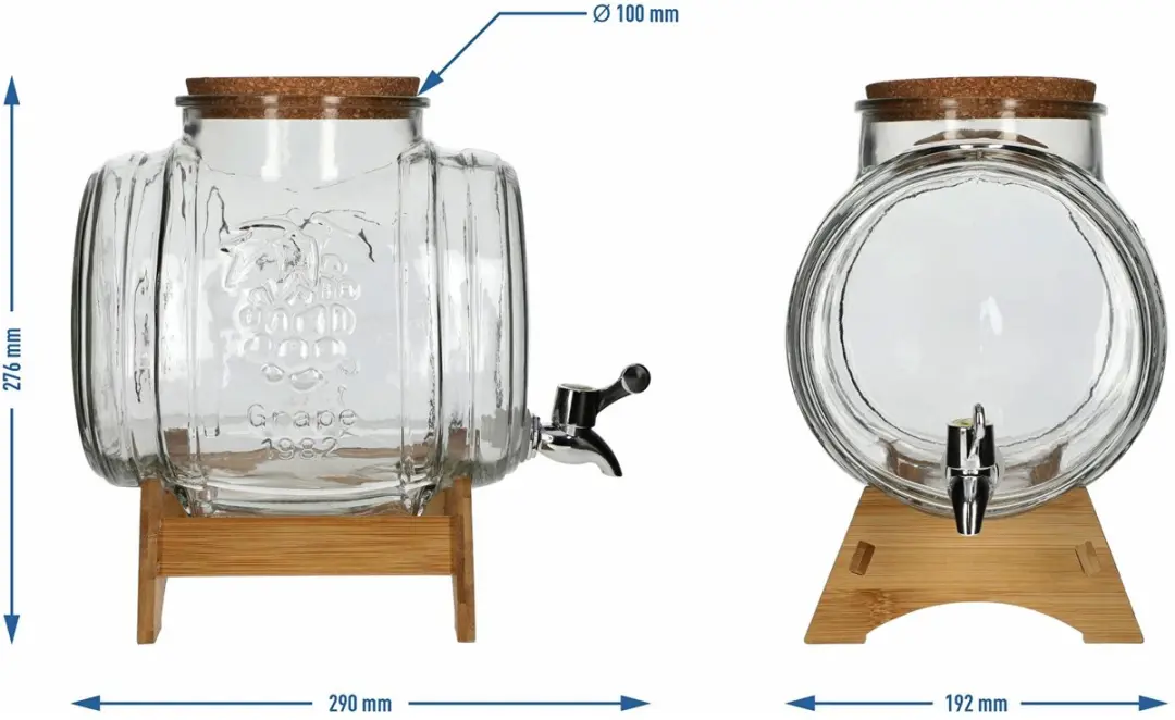 Browin Drankdispenser 5L - Vaasvorm Transparant