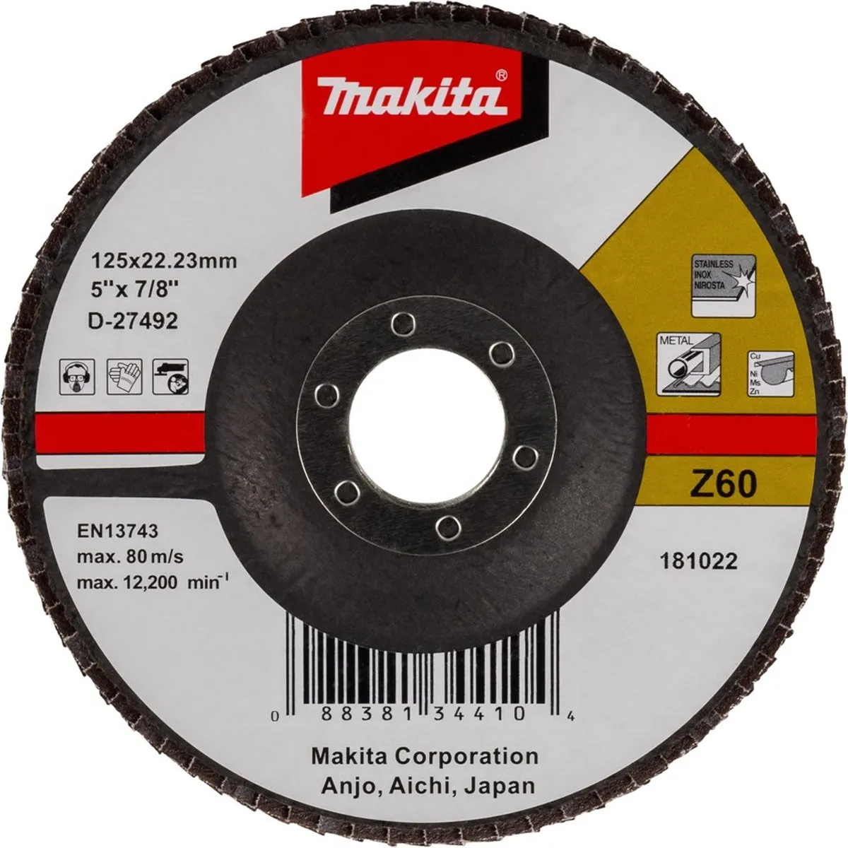 Makita D-27492 Lamellenschijf 125mm - K60