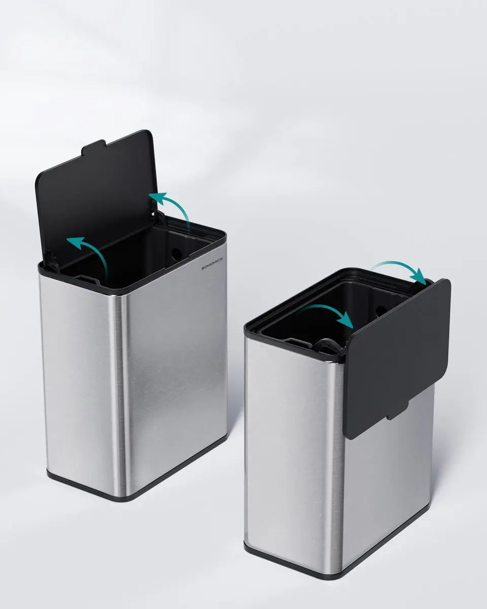 Songmics LTB810E08 Hangende Prullenbak - 12.5L - Zilver