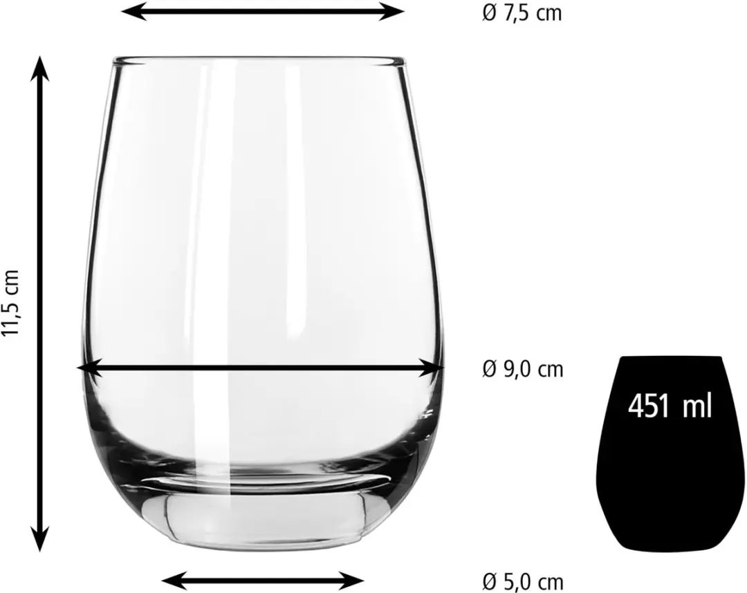 Libbey Waterglazen 70264 - 12 Stuks - 451ml - Transparant - afbeelding 6 van 6