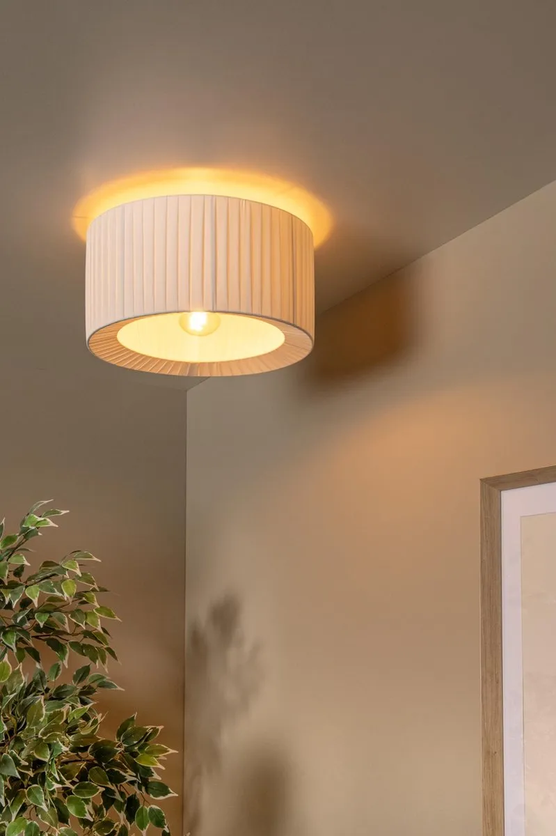 Lucide FOLD Plafondlamp Ø40cm - 1xE27 - Wit