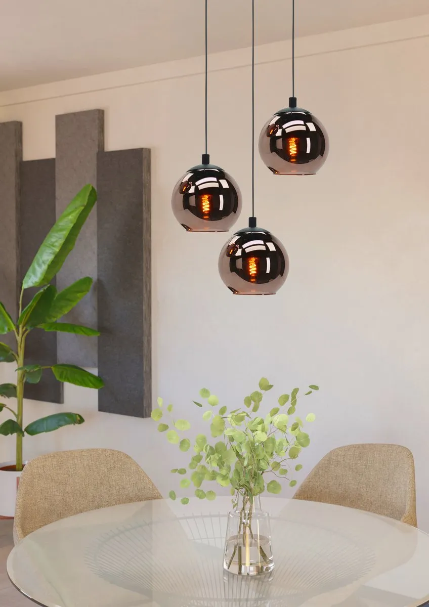 Eglo Centara Hanglamp E27 - Ø42.5cm - Koperglas - 3 Lichtpunten