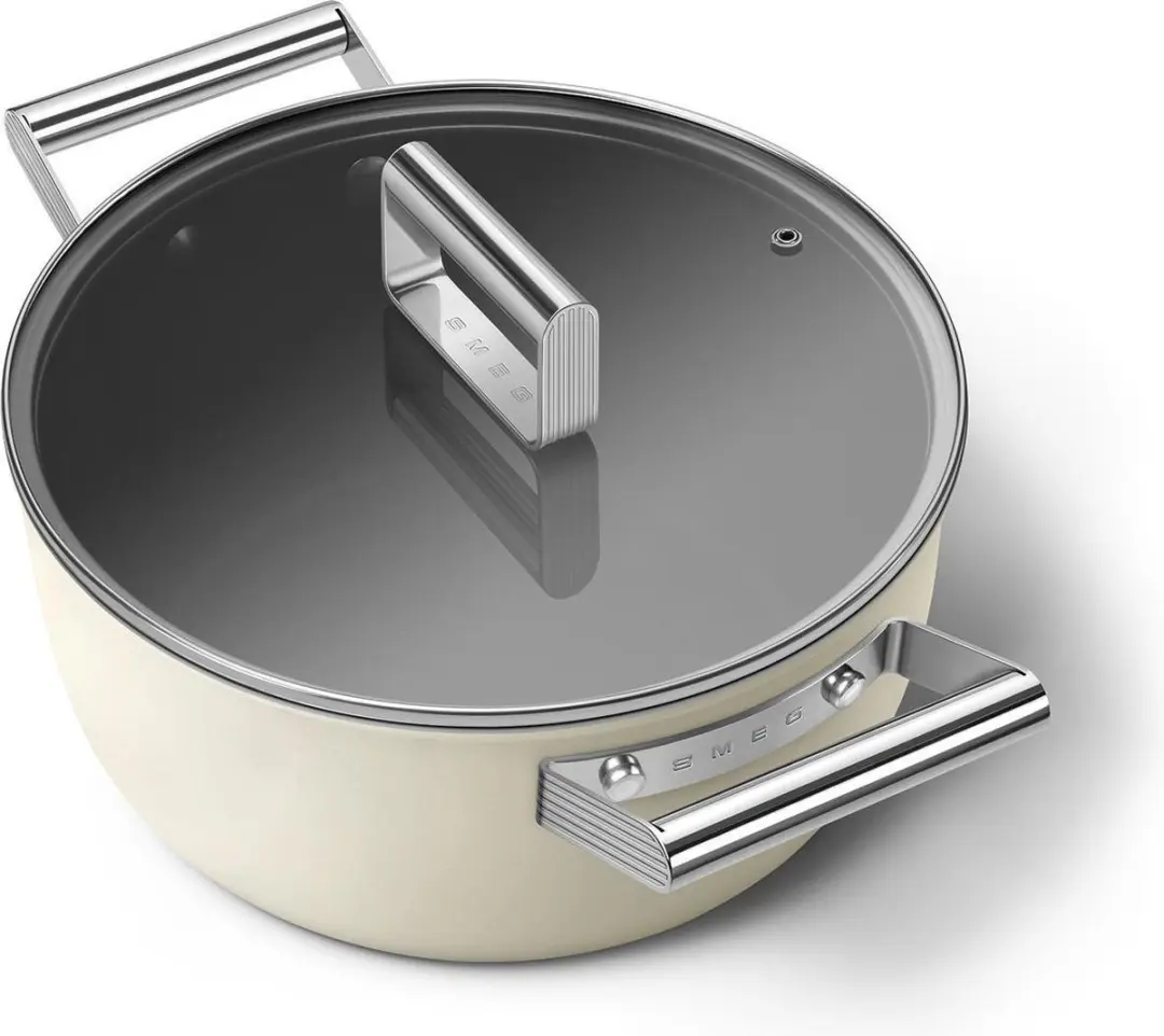 Smeg Kookpan 24cm 4.6L - Creme