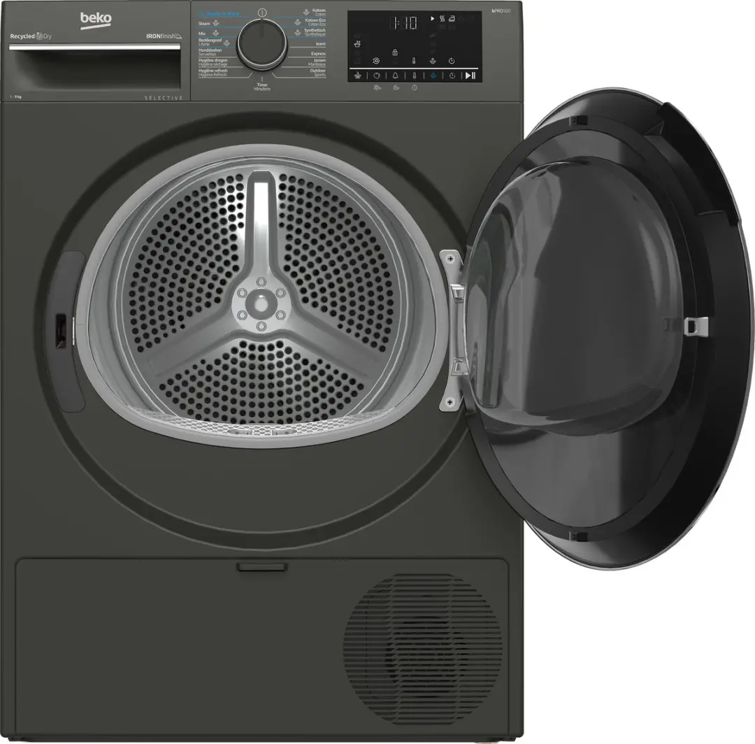 Beko B3T6923M2 Warmtepompdroger 9 kg - Manhattan Grijs
