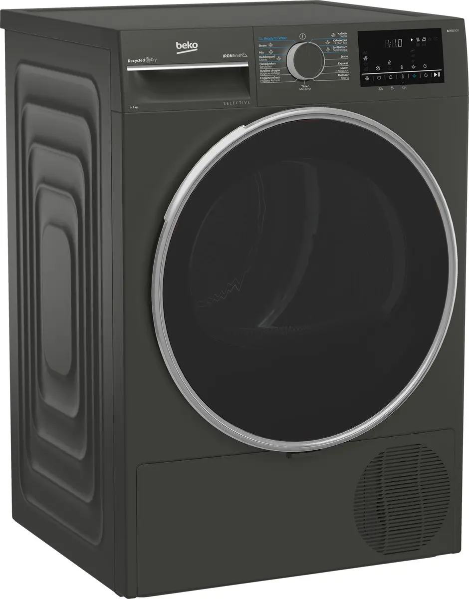 Beko B3T6923M2 Warmtepompdroger 9 kg - Manhattan Grijs