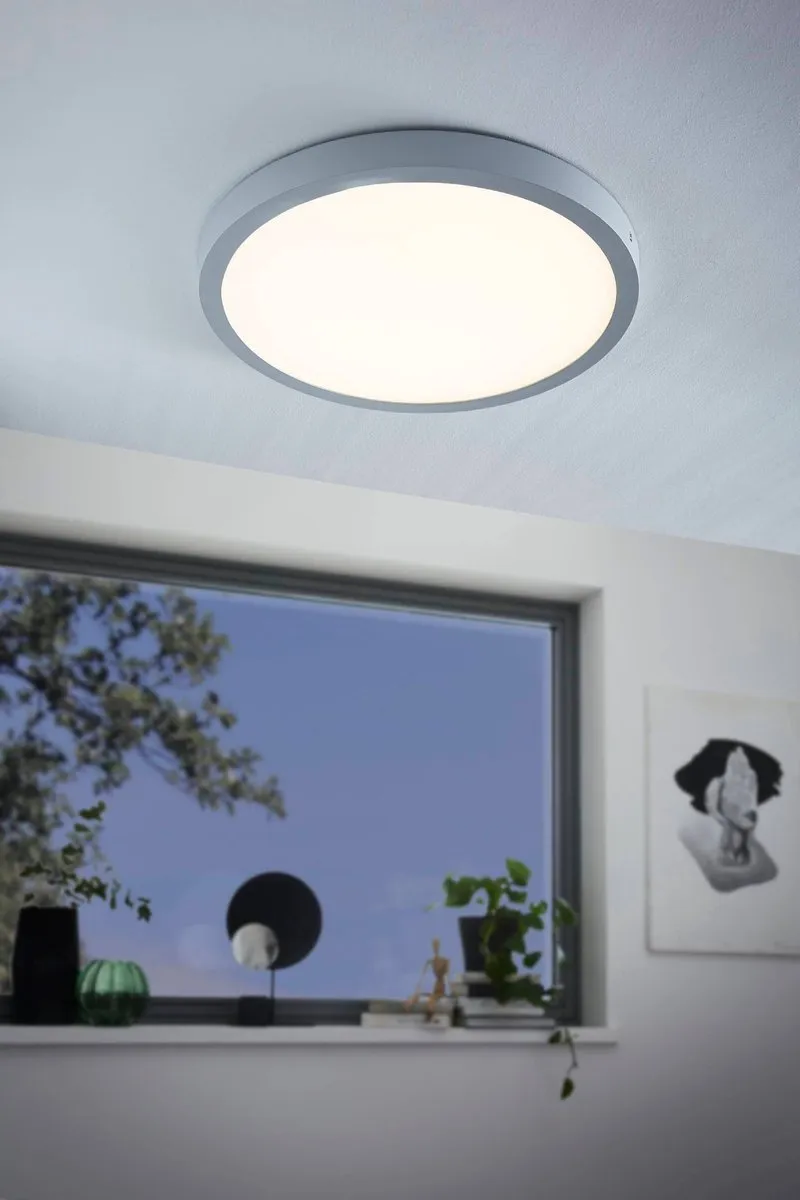 Eglo Fueva 1 Plafondlamp 25W LED Ø40cm - Zilver