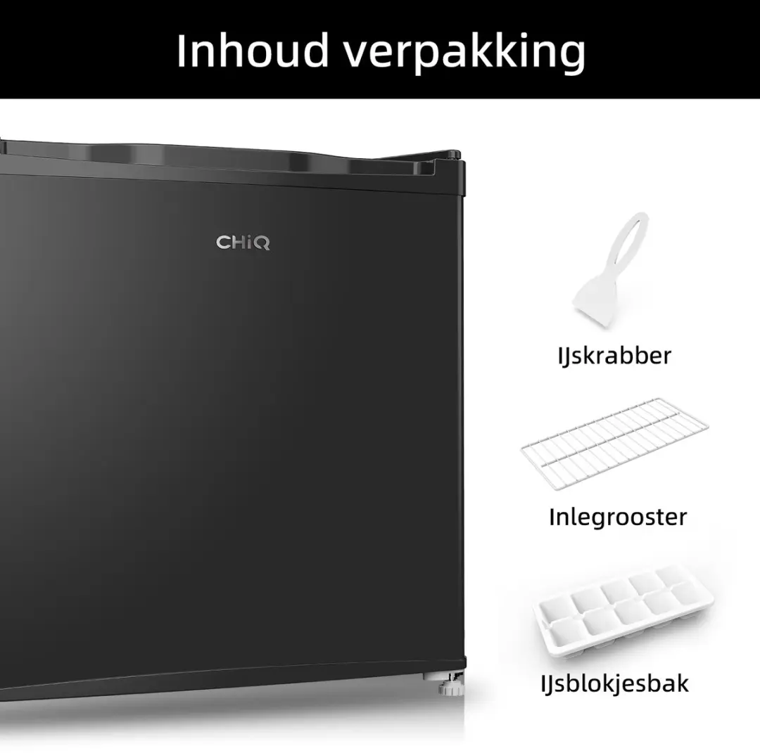 CHiQ CSD31D4D Mini Vriezer 31L - Zwart